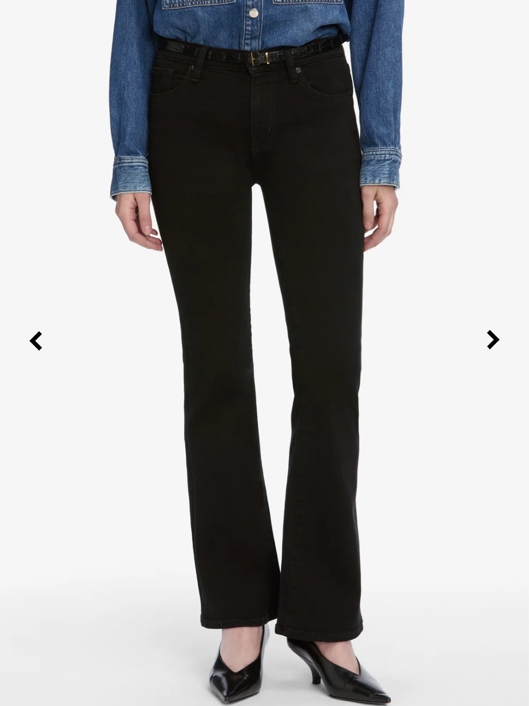 Frame Denim Black Flare Jeans
